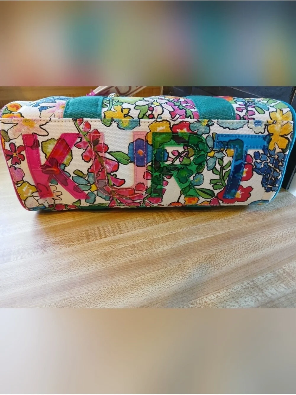 Kurt Geiger NWT Floral Tote W/ Guitar Strap, Bag Charm, with card wallet. - Picture 6 of 10